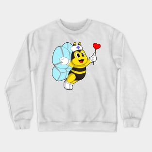 Bee Nurse Heart Crewneck Sweatshirt